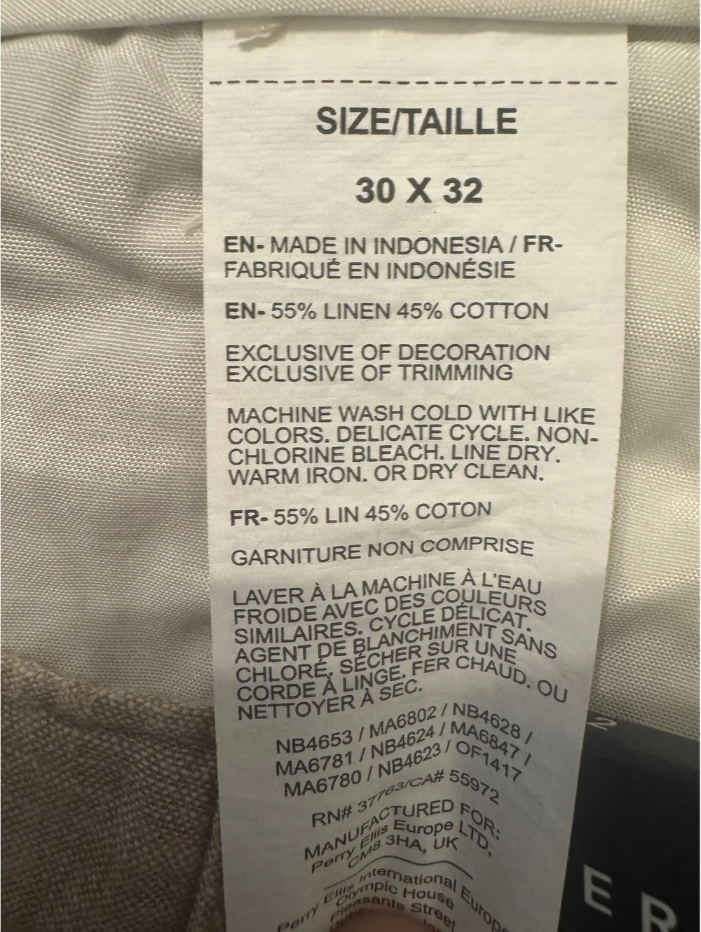Perry Ellis’s linen pants size 30